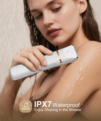 Women's 3âinâ1 Electric Shaver Bikini & Nose Trimmer IPX7 Waterproof Rechargeable â Cream