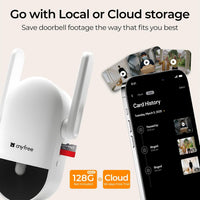 Video Doorbell Camera Wireless Battery and Solar Powered,Doorbell Wireless with Chime No Monthly Fee,Supports 2.4/5GHz Wifi,Two Way Audio,PIR Motion Detection,Instant Alerts,SD Card & Cloud Storage