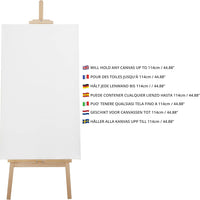 Belle Vous Wooden A-Frame Studio Easel - 1.59m / 5.22ft - Artist Easel - Adjustable/Foldable Tripod - Canvas/Painting Holder for Displays, Exhibition, Drawing, Sketching, Weddings, Arts and Craft