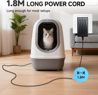 ANLINK 15V 1A/1000mA 1.8M Long Power Supply Adapter, AC 100-240V to DC 15V 1A Switching Adapter 5.5x2.1mm Wall Plug with 3 Tips for Cat Open Air Self Cleaning,Jump Starter and More, UKCA Certified