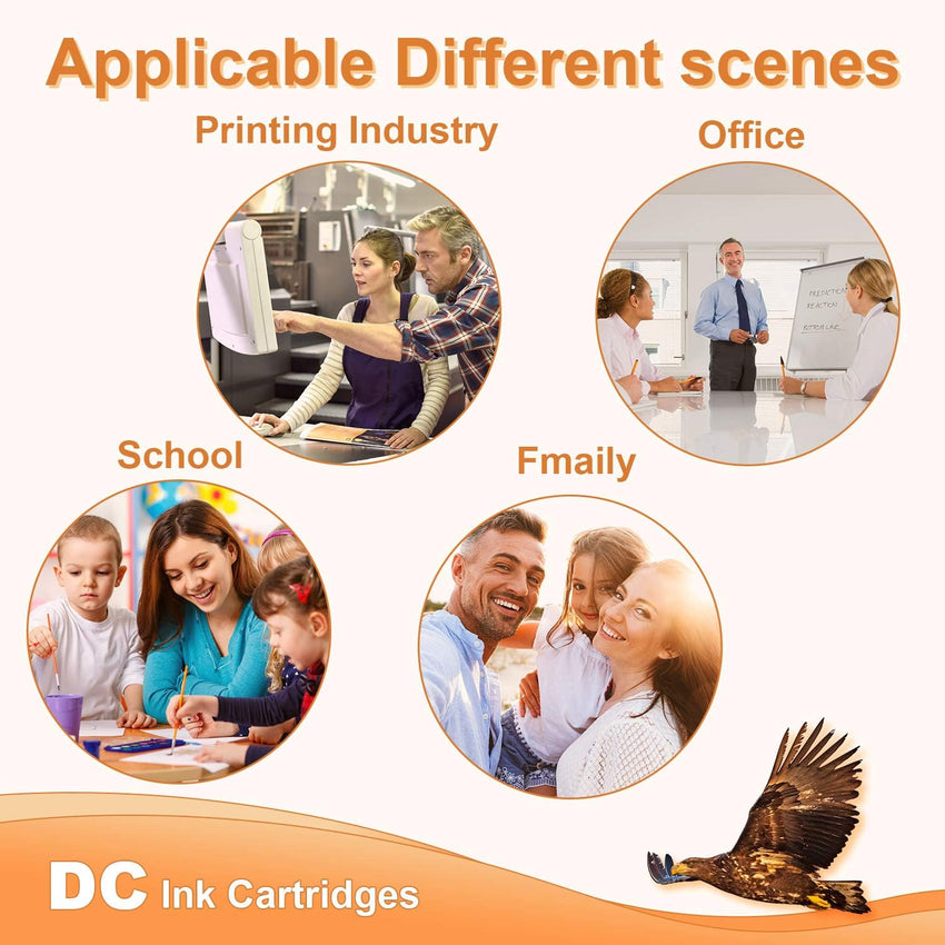 8 pack D&C Compatible Ink Cartridge Replacement for Canon PGI-525 CLI-526 for Canon Pixma MX885 MX895 MX715 MG6150 MG6250 MG5350 MG5150 iX6500 iX6550 MG5250 iP4850 iP4950 iP6500 MG8150 MG8250 (8-Pack)