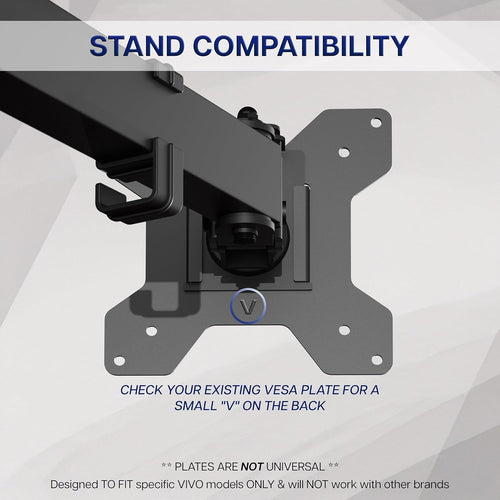 VIVO Steel VESA Bracket 75x75 and 100x100 Mounting for Computer Monitor, Quick Release Removable VESA Plate, PT-SD-VA01A
