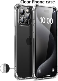 Totill 4 in 1 Case for iPhone 13 pro with [3 Pack] Tempered Glass Screen Protectors, Crystal Clear Phone Cover, Scratchproof and Shockproof, Compatible with Wireless Charger and Bike Phone Holder
