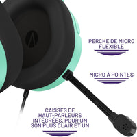 STEALTH PANTHER Mint - Over Ear Gaming Headset Compatible with Consoles and PC with Flexible Mic, 3.5mm Jack, 1.5m Cable, Lightweight, Comfortable and Durable