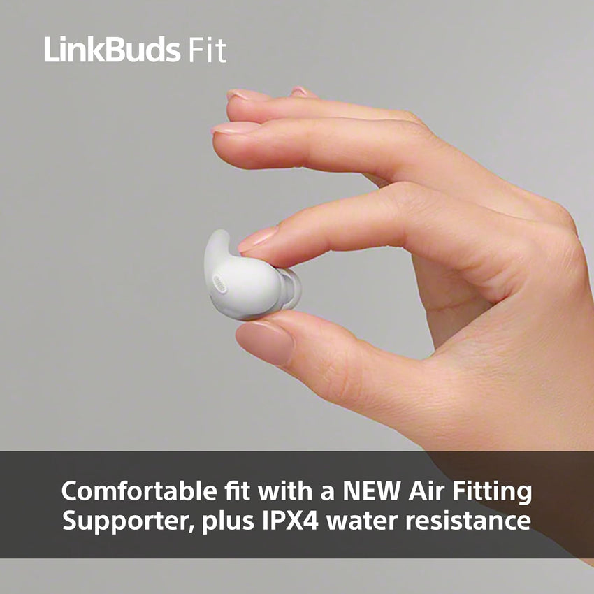 Sony LinkBuds Fit - Truly Wireless Noise Cancelling Bluetooth Earbuds - All Day Comfort, IPX4, Hi-Res Audio, Ambient Sound Mode, 21Hrs Battery Life, Multipoint Connection, iOS & Android - Black