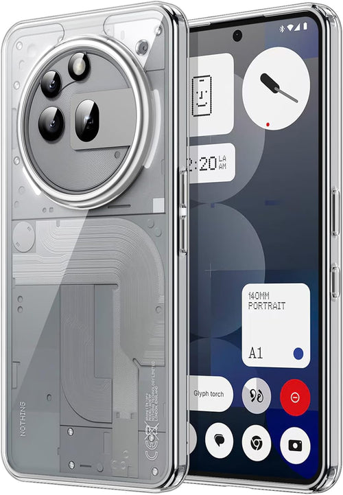 JETech Case for Nothing Phone 3a Pro, Clear Shockproof Bumper Cover, Anti-Scratch Hard Back, Protective Slim Fit, Non-Yellowing, Durable Transparent TPU for Drop Protection (Clear)