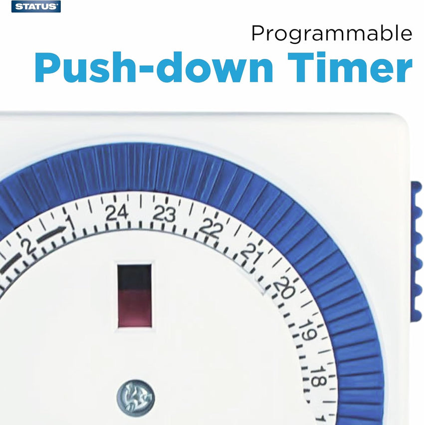 24-Hour Segment Timer Switch Square Mechanical â White