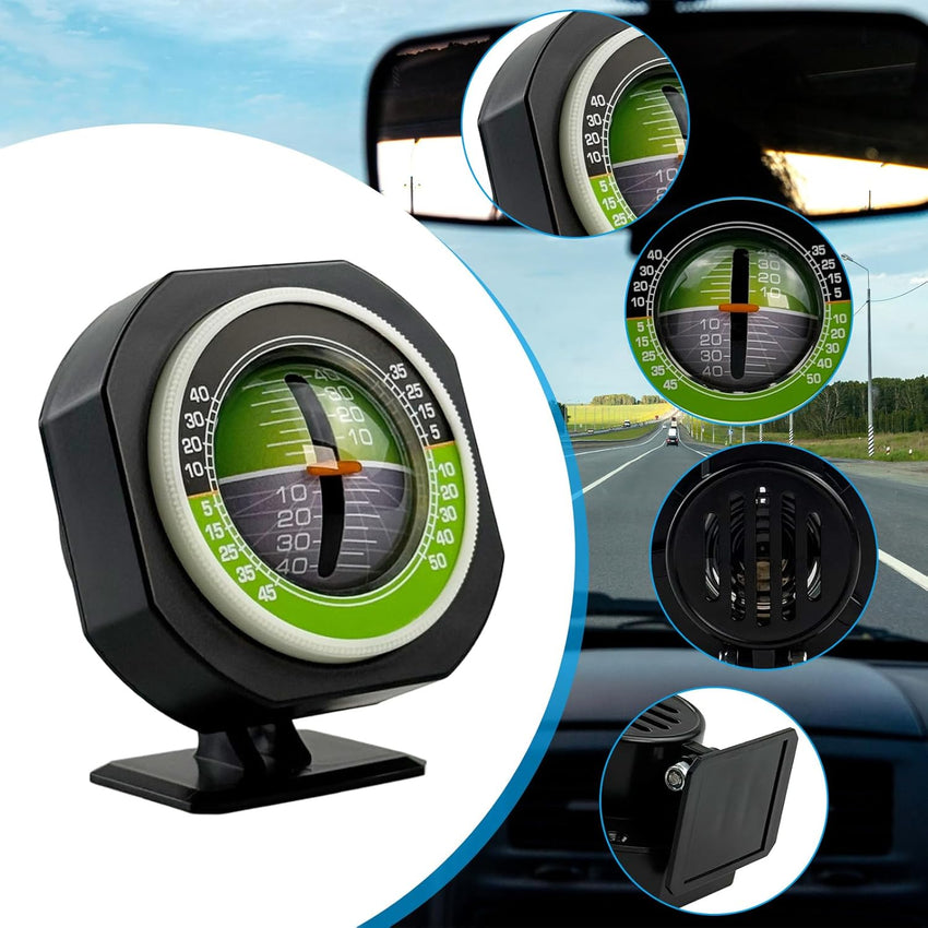 Car Inclinometer Universal Off-Road Vehicle Angle Meter Adjustable Balancer â Black
