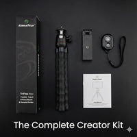 KobraTech Mobile Phone Tripod Stand - TriFlex Mini iPhone Tripod - Flexible Tripod for iPhone + Bluetooth Remote Shutter