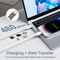 LCOGPDOY for iPhone Charger Fast Charge 2Pack PD 20W USB C Charger Plug and 2M USBC to for Lightning Cable Apple Fast Phone Charging for iPhone 14 13 12 11 Pro Max XR X SE 8Plus, for iPad Pro