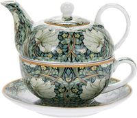 Lesser & Pavey Pimpernel Tea, Tea Pot & Saucer | 600ml Capacity Luxury Teapot Ideal for Home, Office & Outdoor | Without Tea Strainer
