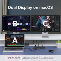 MOKiN Thunderbolt 4 Dock, 12-in-1, Single 8K or Dual 4K @ 60Hz Display, 85W Charging, 3 x 40G Thunderbolt 4, 2 x 10G USB-A, 1 x USB-C (PD 30W), 2.5GbE, Audio, SD/TF 4.0, Compatible for Mac and Windows