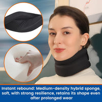 Willcom Neck Support Collar-Foam Cervical Collar, Soft Neck Brace for Pain, Torticollis, Cervicorrect and Posture Corrector- Can Be Used During Sleep, Travel and Rest (Black, Large, 14-16.5 Inch)