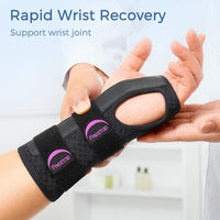 Wrist Support Brace Adjustable Removable Stays Breathable MEDIUM Left/Right M BLACK