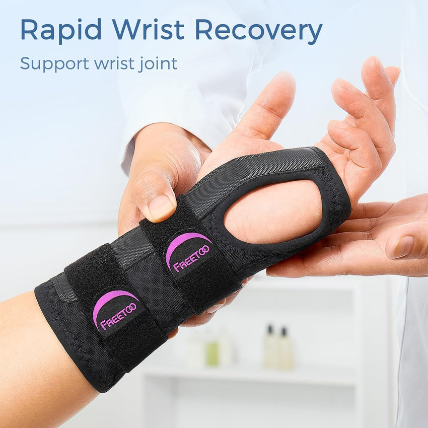 Wrist Support Brace Adjustable Removable Stays Breathable MEDIUM Left/Right M BLACK
