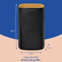 Russell Hobbs Air Purifier 100mÂ³/h HEPA+Carbon CADR 99.95% â Black Scandi Wood