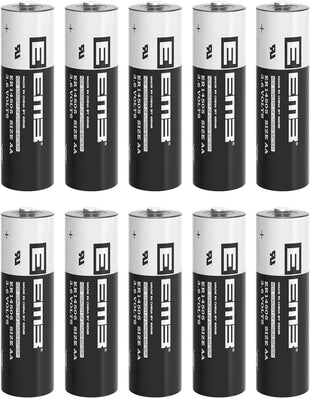 EEMB ER14505 AA 3.6V Lithium Battery Li-SOCL Non-Rechargeable Battery SB-AA11 LS14500 TL-5903 SL-360 S7-400 ER14500 for Water Electricity Meter Gas PLC Facility Equipment Spare Generic Battery (10)