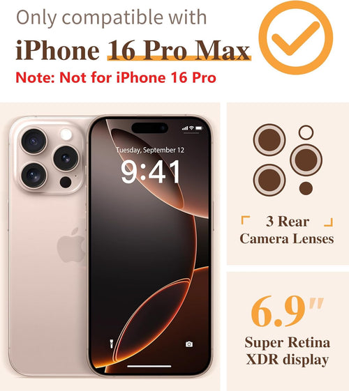 GVIEWIN Compatible with iPhone 16 Pro Max Case,[Camera Control Button] with Screen&Camera Lens Protectors Clear Shockproof Drop Protection Anti-scratch Floral Cover for Women Girl,Floratopia/Colorful