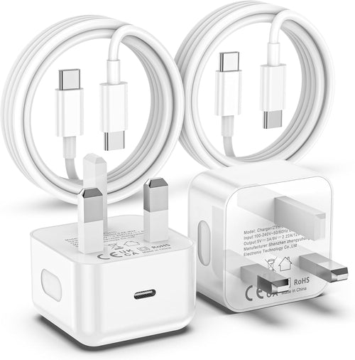 for iPhone 17 16 15 Fast Charger, USB C Charger Plug 2Pack 20W with 6FT USB C to C Cable for iPhone 17/17 Air/16/15 Plus/15 Pro/15 Pro Max, for iPad Pro/Air/Mini-USB C to C Charging