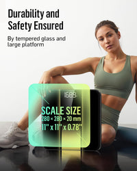 RunStar Scale for Body Weight, Digital Bathroom Scale with High Precision, Clear LED Backlight Display, Accurate Scale with 6mm Tempered Glass, 400lb