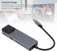 USB External Sound Card Optical SPDIF 5.1 Channel Aluminium Alloy â 5.1