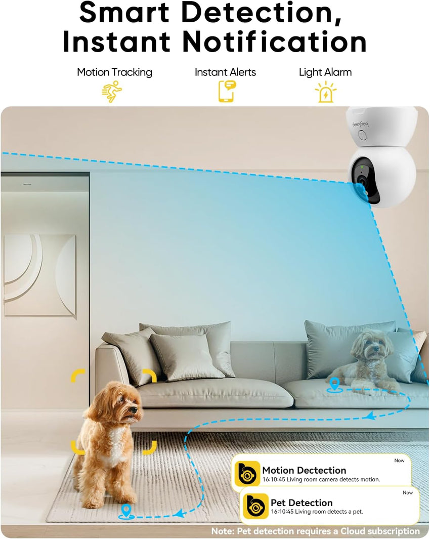 BoyKeep 2K Indoor Surveillance Cameras 2-Pack with Night Vision â Home Security