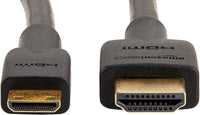 Amazon Basics High Speed Mini HDMI (Source) to HDMI (Display) Cable, 1.8 m, Black