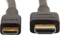 Amazon Basics High Speed Mini HDMI (Source) to HDMI (Display) Cable, 1.8 m, Black