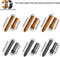Spolife Leather Watch Straps for Men, Genuine Leather Watch Straps With Stainless Buckle,Quick Release Watch Strap, Replacement Watchbands 16mm 18mm 19mm 20mm 22mm(Watch Strap Pins,Watch Strap Tool)