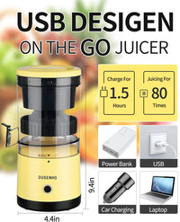 Electric Lemon Juicer Portable USB Rechargeable Citrus Juicer â Multi-Colour