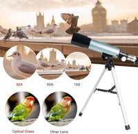 Mijiao Telescope for Kids, Astronomical Telescope Zoom 90X HD Outdoor Monocular Space Telescopes Portable Refractor Spotting Scope With Tripod, Telescopes for Adults, Kids and Beginner