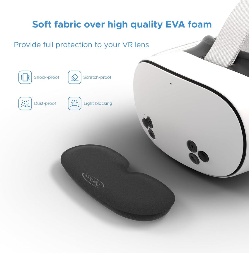 Digicharge VR Lens Cover Protector, Compatible with Meta Quest 3S, 3S Xbox Edition, Quest 3, Quest 2, Oculus Rift S, Valve Index, Pico 4 (Classic), Premium Foam, Dust and Scratch Shield VR Lens Cap