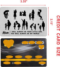 Mum Laser Engraved Wallet Card Mother's Day Gift From Daughter â Silver