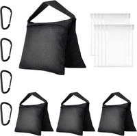 EMART Heavy Duty Sandbags,Weight Sand Bags Photo Studio Saddlebag Design for Photography Stand Light Tripod, Outdoor Patio, Sports, Photo Sets, Film Sets, Live Productions-(Black-4 Packs)