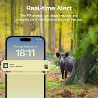 WOLFANG 4G LTE Cellular Wildlife Camera Solar Powered, 7800 mAh Battery, 2.5K Cellular Trail Camera with APP Control Built-in SIM No-Glow Night Vision 0.2s Trigger Motion Activated Waterproof