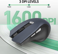acer Wireless Mouse, INCL Batteries 3 Adjustable DPI Ergonomic Computer Mouse 2.4GHz with USB Receiver, 6 Buttons, Cordless Optical Tracking, Battery Indicator, Portable Mice Wireless for Laptop, PC, Desktop, Mac