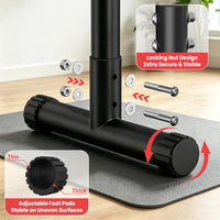 RELIFE Dip Station Adjustable Height Calisthenics Bar â Black