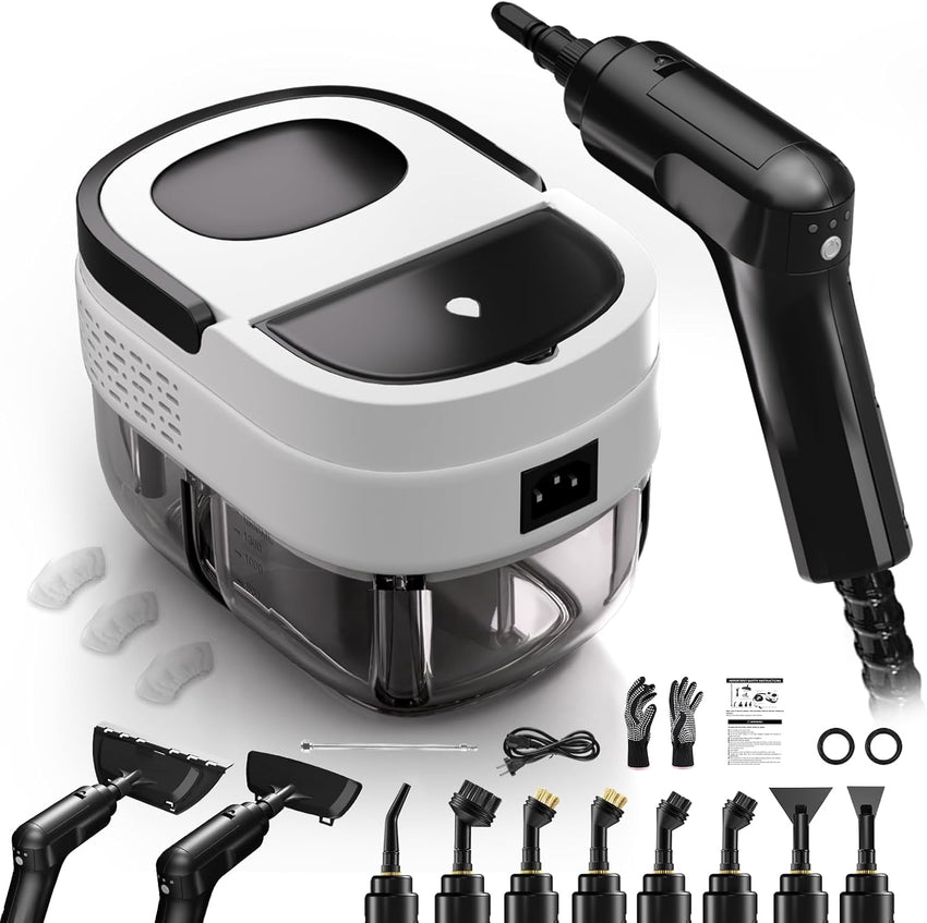 Handheld Steam Cleaner 3-Grade Adjustable Handle Portable White