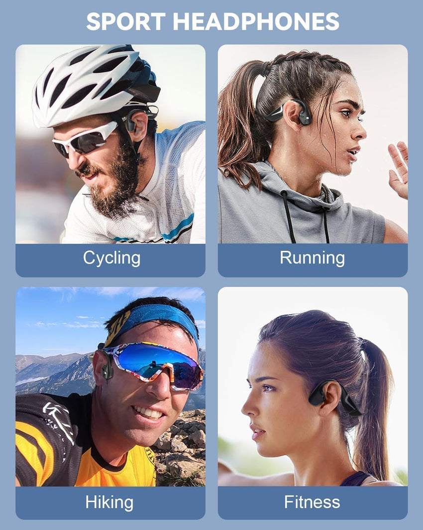 Monodeal Bone Conduction Headphones, Bluetooth 5.3 Open Ear Headphones, running headphones IP67 Waterproof Wireless Sports for Runners, Cycling, Hiking