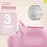 5Plus 10-Pack LR44 AG13 357 303 SR44 A76 675 392 394 384 376 1.5V Alkaline Button Cell Batteries - Ideal for Watches, Hearing Aids, Glucometers, Key Fobs, Car Keys, and Small Electronics