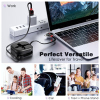 ASICEN Multi Charger Cable, 3 in 1 Retractable Phone Charger[1.2M 4.5A], USB Multi Charging Cable with Lightning/Type C/Micro USB for iPhone 16/15/14/13/12/Galaxy/Huawei/PS/LG/Tablets-2Pack