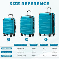 COOLIFE Hard Shell Suitcase with TSA Lock and 4 Spinner Wheels Lightweight Durable (Dark Green, L(77cm 93L))