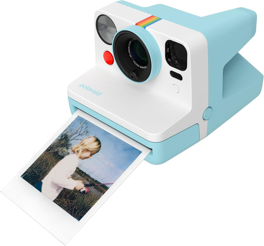 Polaroid - Instant Camera - NOW Gen3 - Artic Blue + Color Film Bundle (16 photos)
