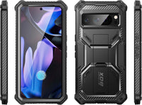 i-Blason for Google Pixel 9 Pro XL Case [Built-in Screen Protector & Kickstand] [Support Fingerprint ID] [Military Protection] Full-Body Rugged Bumper Protective Phone Case for Pixel 9 Pro XL, Black