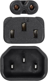 CERRXIAN 1FT C14 to C7 + C13 Y Splitter Power Cable,IEC 320 C14 Male to C7+C13 Female AC Conversion Cable,for Computer,Projector, Scanner,Printer,Etc