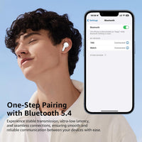 Wireless Earbuds, Bluetooth 5.4 with 50H Playtime, 6 ENC Noise Cancelling Microphone, HiFi Stereo Deep Bass Sound, IP7 Waterproof Ultra-Light In-Ear Headphones for Sports Running Gym