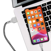 iSOUL Lightning iPhone Charger Cable, 1 Meter 3.3ft Braided USB Cord for iPhone 14 13 12 11 Pro XS Max XR X 10 8 7 6s Plus, iPad Air Pro Mini, iPod Ultra Fast Sync & Charging