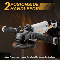 Angle Grinder 900W 115 mm Corded with Long Handle Includes Cutting & Grinding Discs â Silver