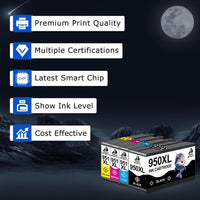 DOUBLE D 950XL 951XL Ink Cartridges READ CONDITION NOTES. Replacement for HP 950 951 950XL 951XL Combo Pack Compatible for HP Officejet Pro 8600 8610 8620 8100 8615 8625 8630 8640 251dw 276dw (9 Pack)