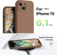 GOODVISH 3 IN 1 for iPhone 16 Pro Case 6.3 inch, Upgraded Camera Protection, 2X HD Screen Protector, Liquid Silicone Anti-Scratch Shockproof Gel Rubber Anti-Fingerprint Phone Case Cover, Stone Grey